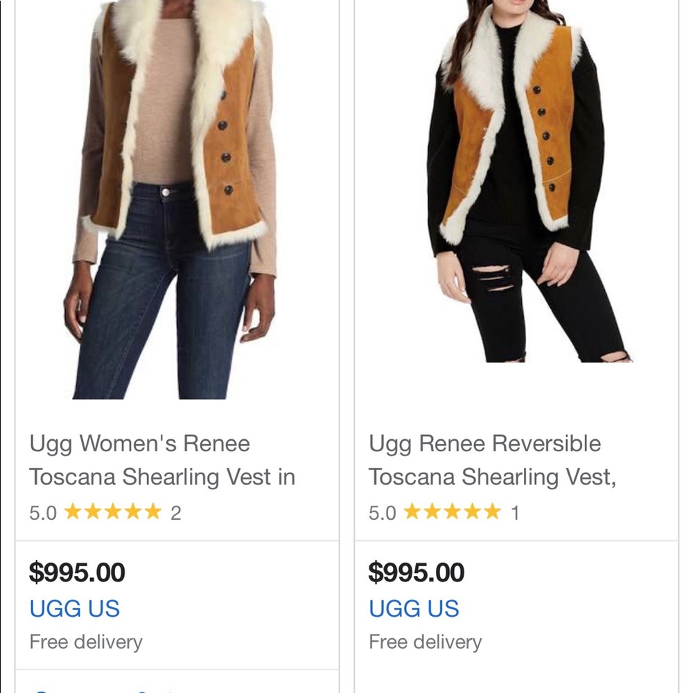 TOSCANA SHEARLING VEST *NEW* Like UGG SIZE S/M - Picture 11 of 12